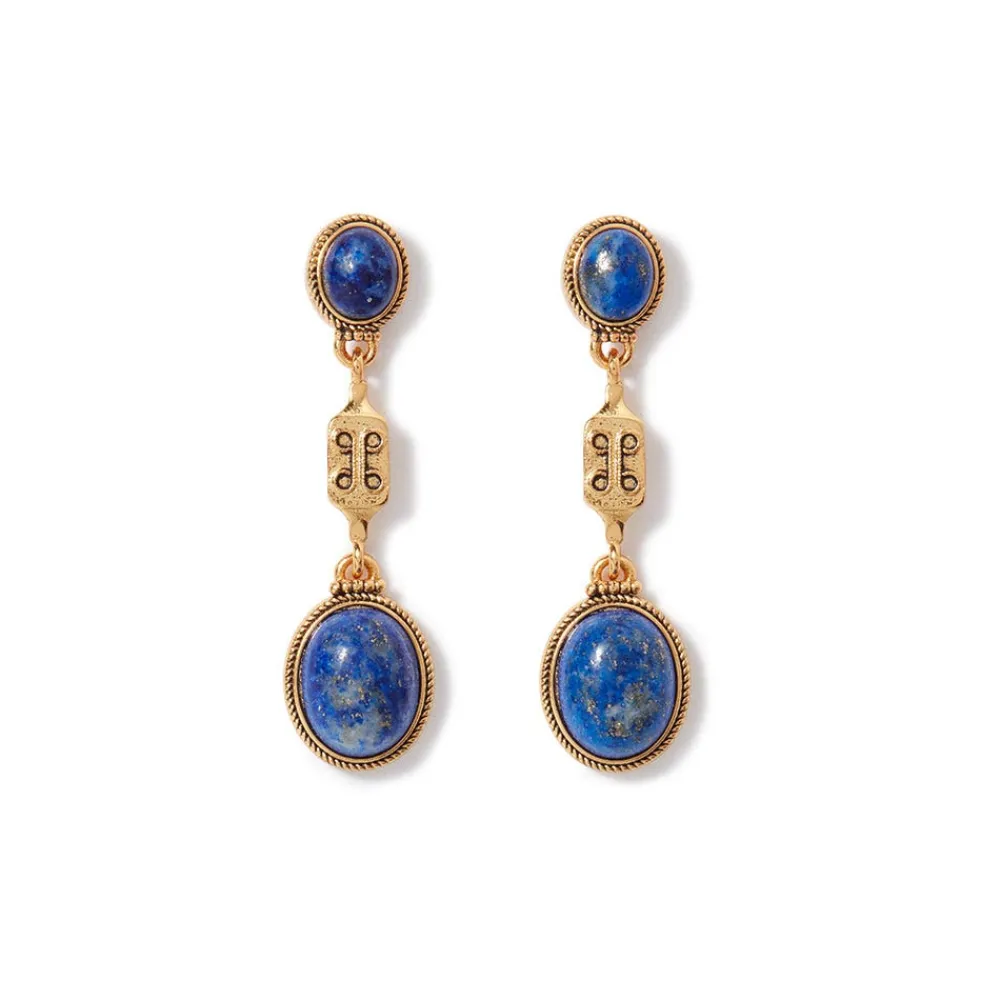 Earrings^The Met Store Ancient Gems Triple-Drop Lapis Earrings