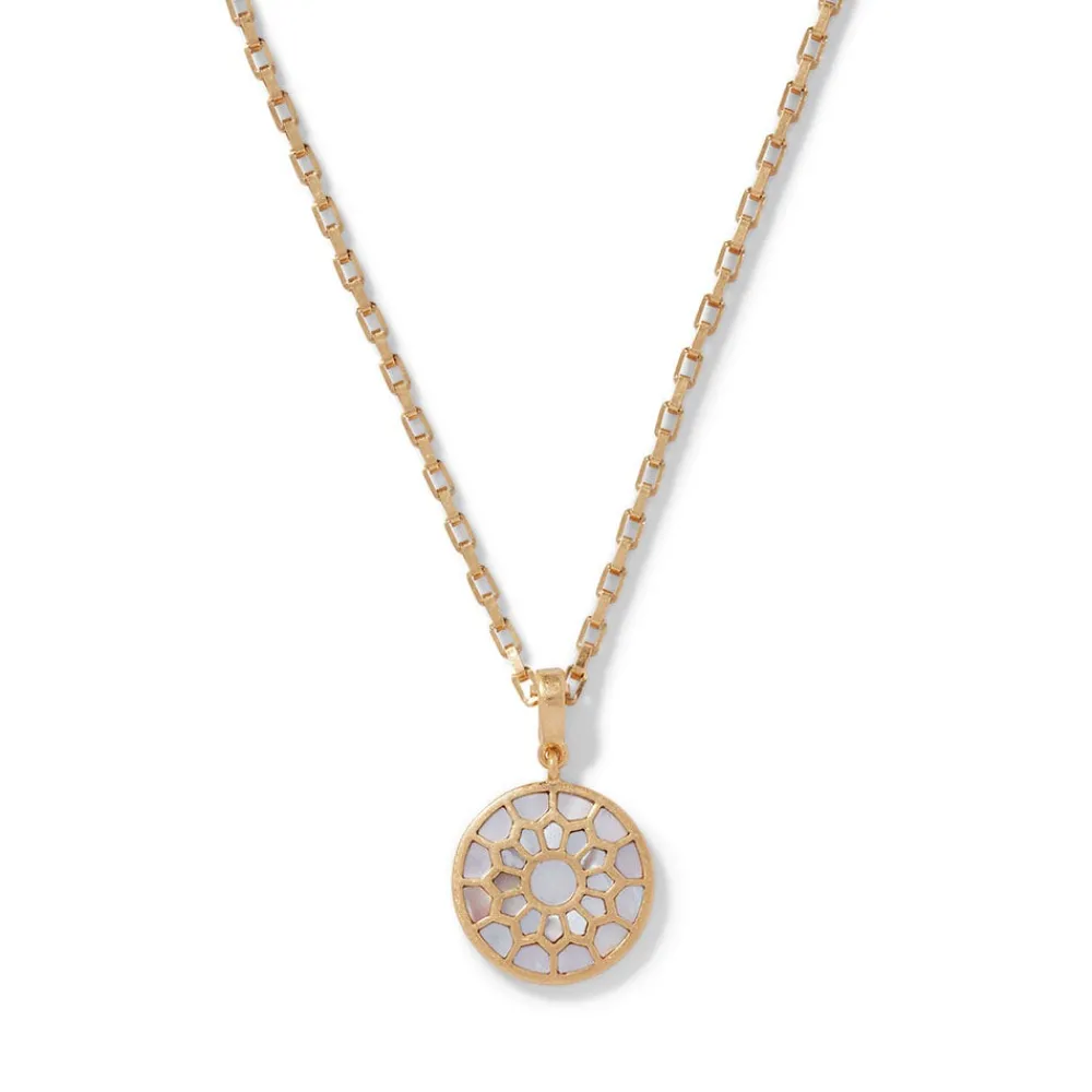 Necklaces^The Met Store Mother-of-Pearl Mosaic T-Bar Pendant Necklace