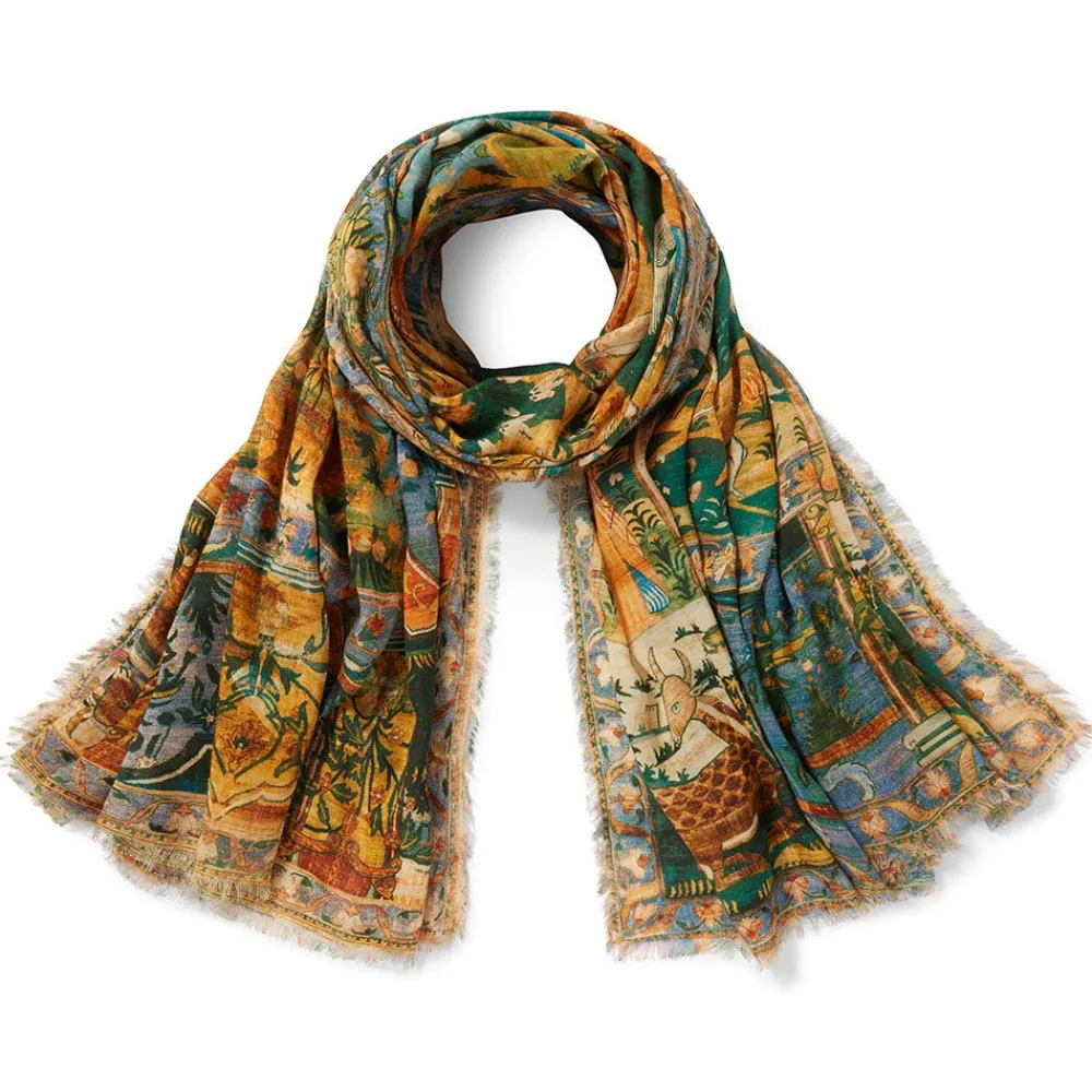Scarves & Wraps^The Met Store Persian Pictorial Textile Oversize Oblong Scarf