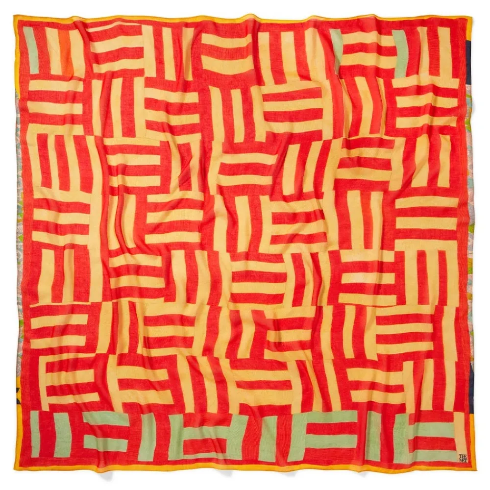 Scarves & Wraps^The Met Store Gee's Bend Kennedy Basket-Weave Oversize Square Scarf