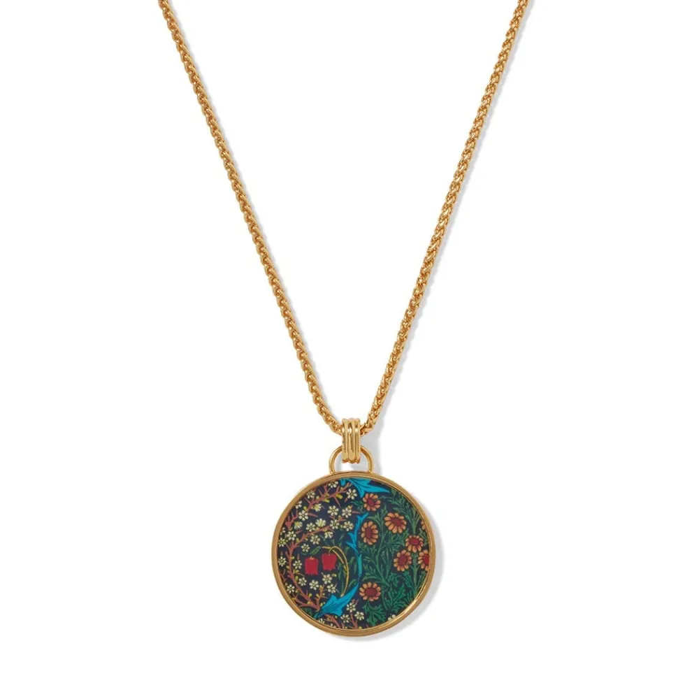 Necklaces^The Met Store William Morris Blackthorn Enamel Pendant Necklace