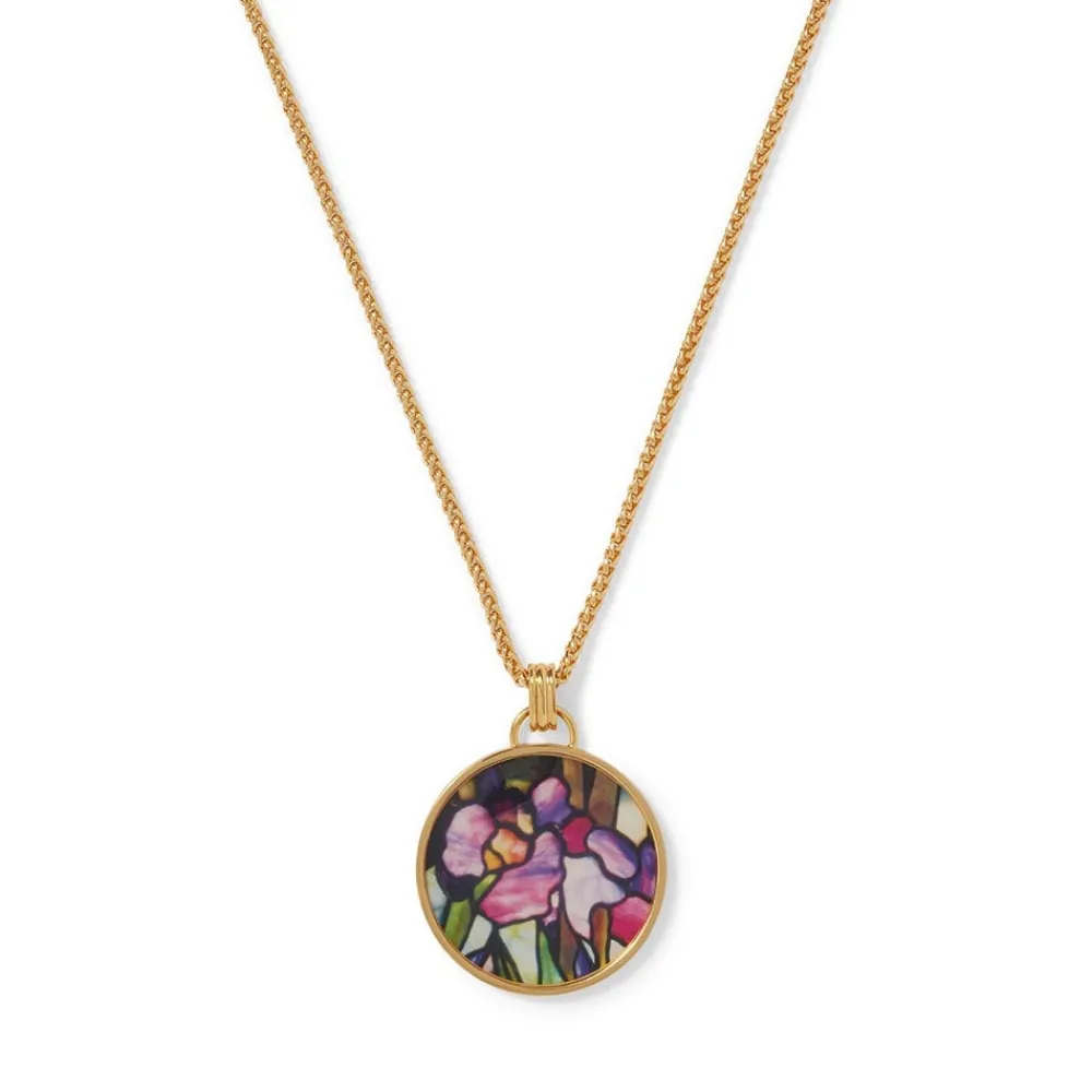 Necklaces^The Met Store Magnolias and Irises Enamel Pendant Necklace