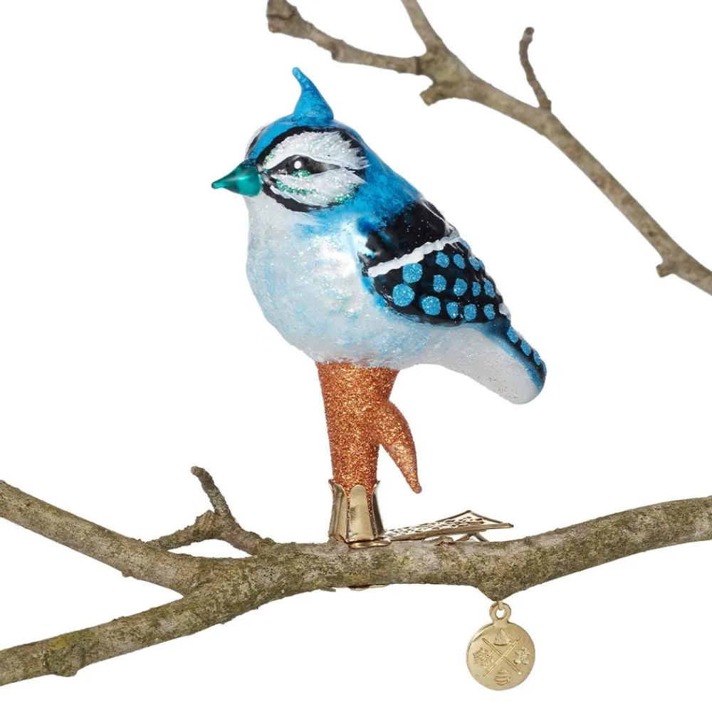 Ornaments^The Met Store Blue Jay Glass Ornament