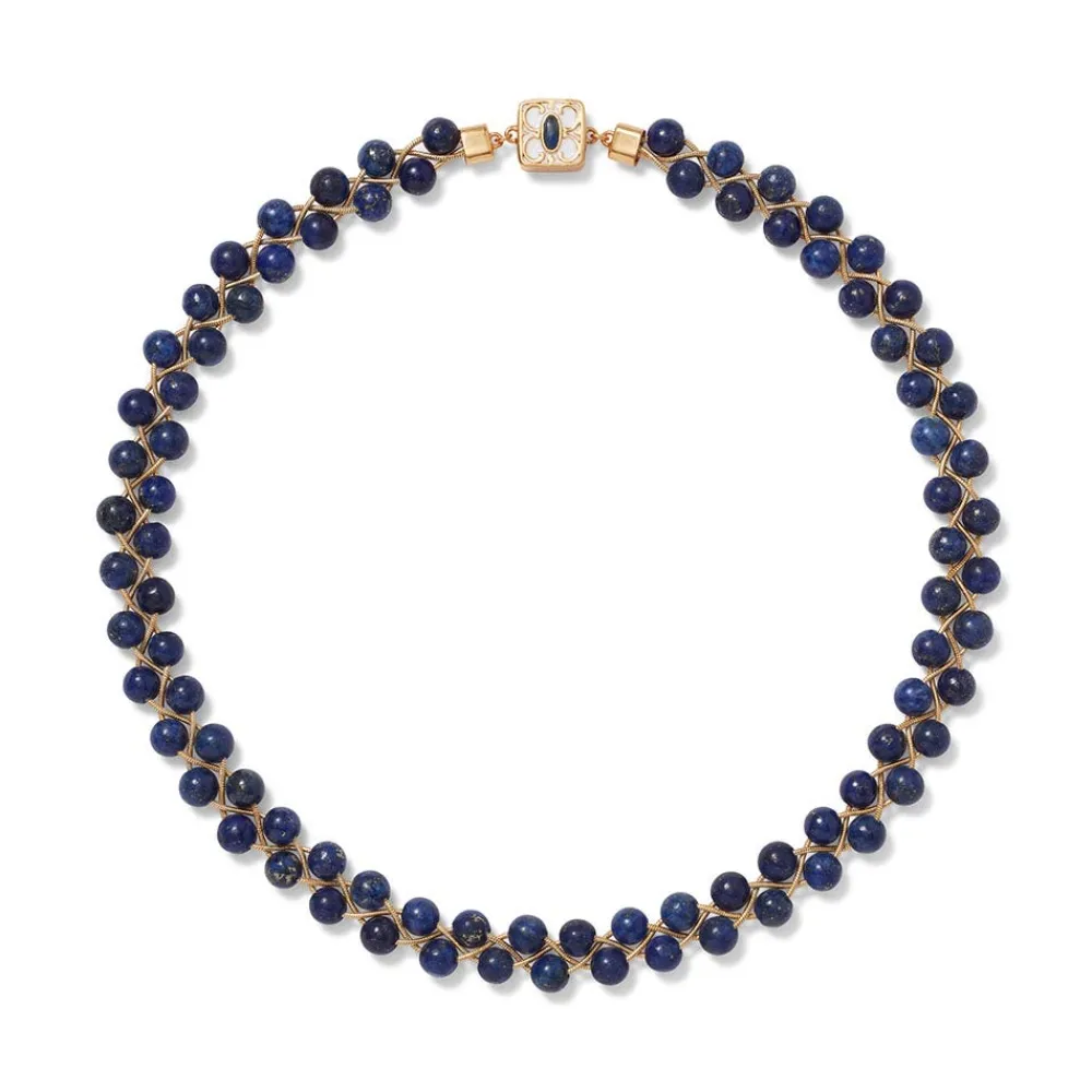 Necklaces^The Met Store Spanish Baldric Lapis Braided Necklace