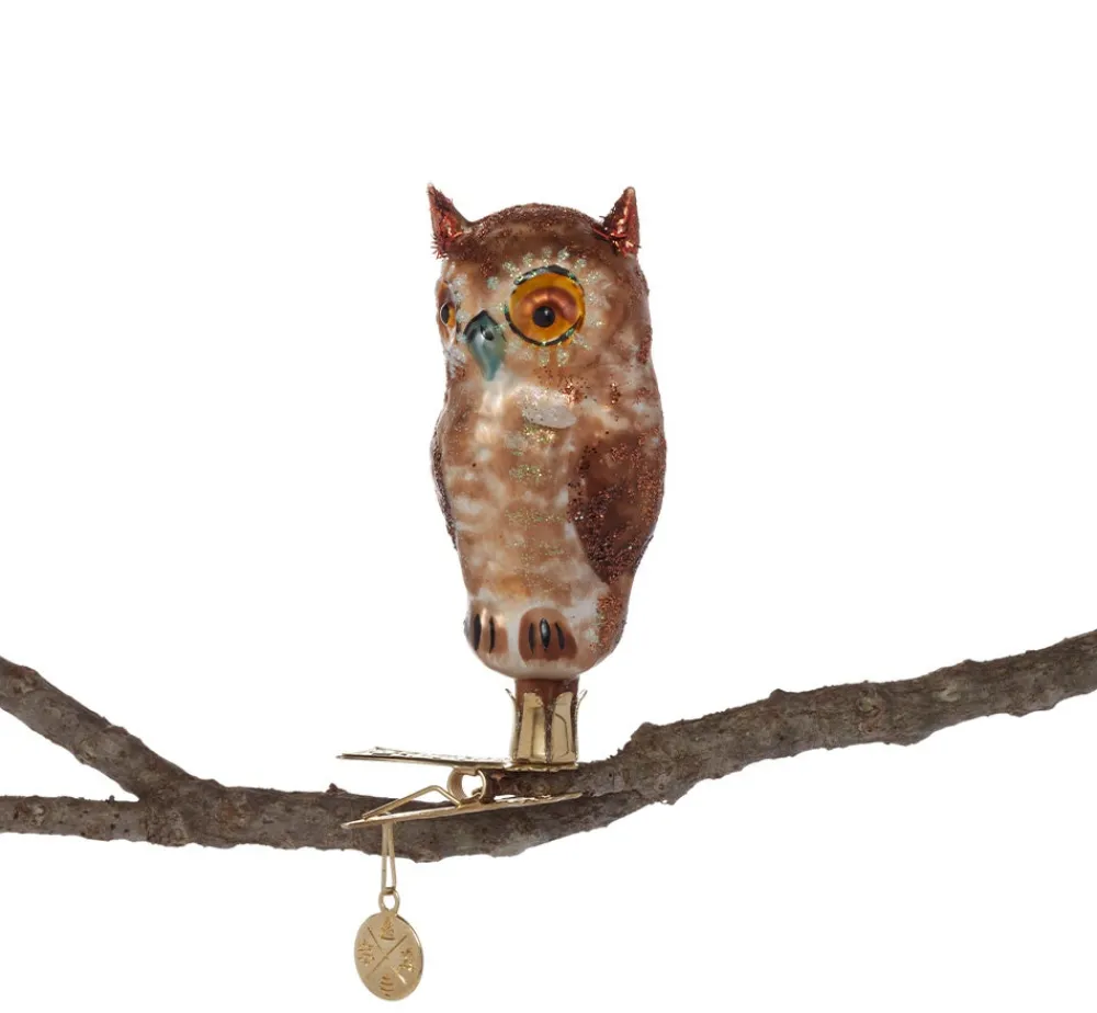 Ornaments^The Met Store Owl Handmade Glass Ornament