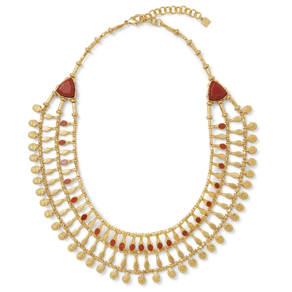 Necklaces^The Met Store Egyptian Nefer Amulet Red Jasper Collar Necklace