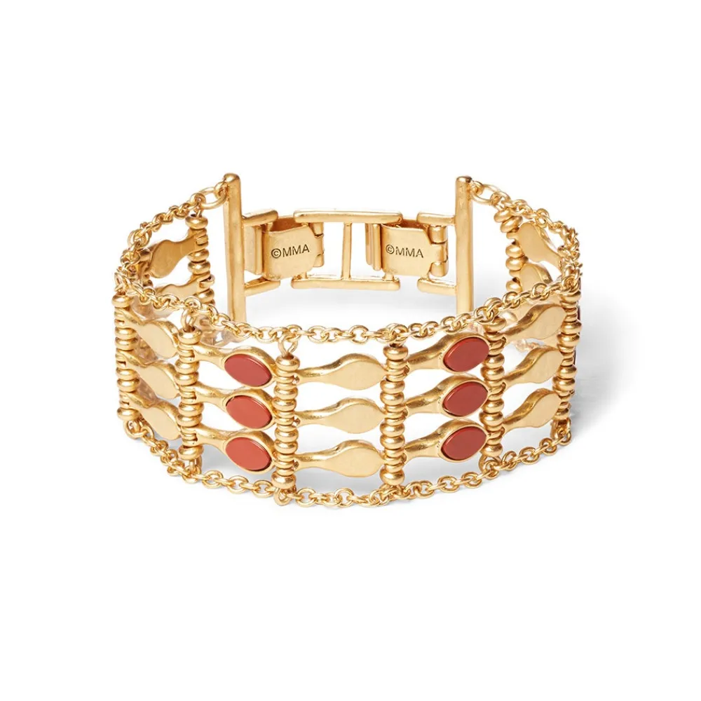 Bracelets^The Met Store Egyptian Nefer Amulet Red Jasper Ladder Bracelet