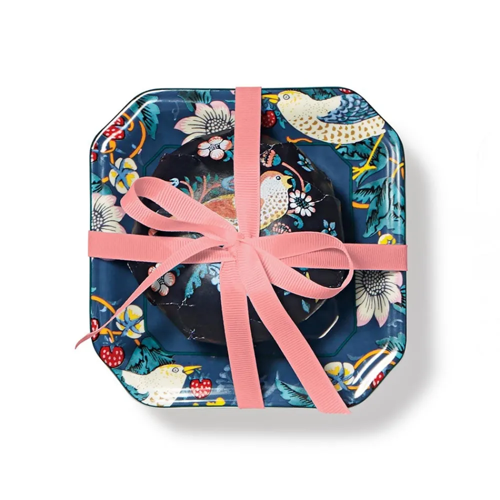 Decorative Accents^The Met Store William Morris Strawberry Thief Scented Soap and Porcelain Dish Gift Set