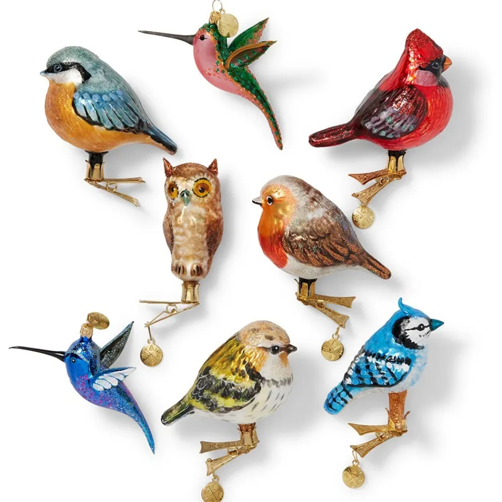 Ornaments^The Met Store Met Birds Handmade Glass Ornament Set