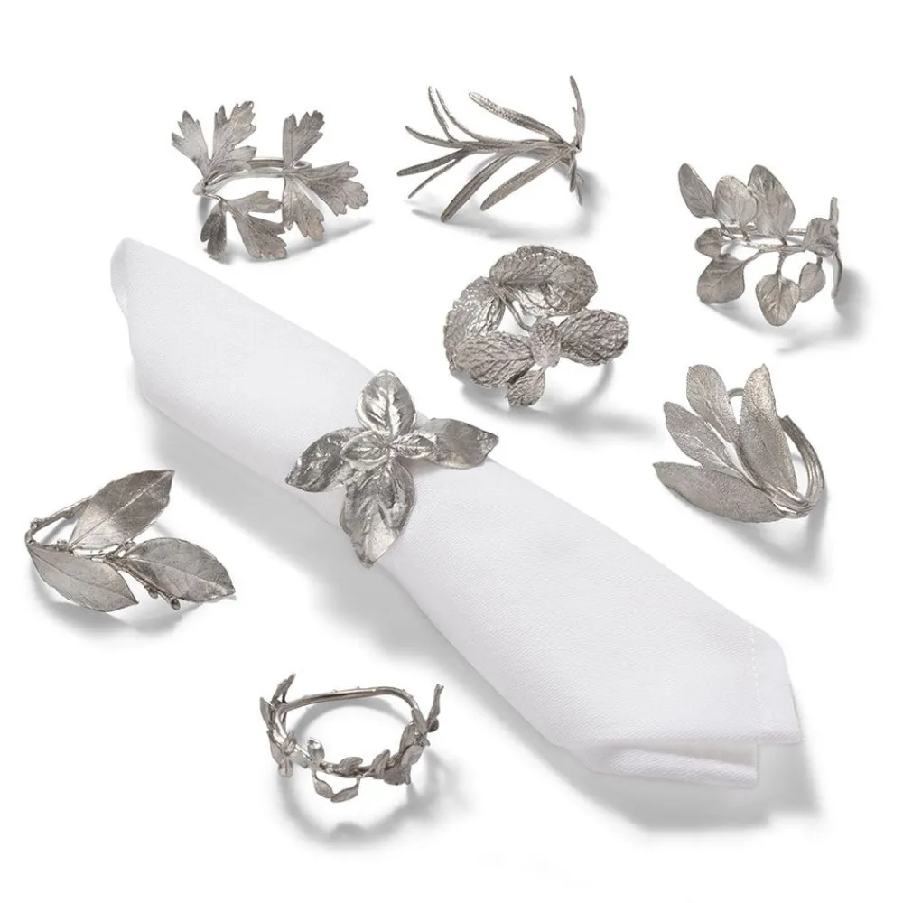 Tableware^The Met Store Mixed Herb Napkin Ring Set