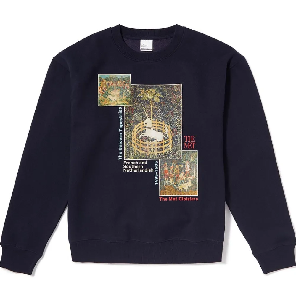 Clothing^The Met Store Unicorn Tapestries Crew Neck Sweatshirt