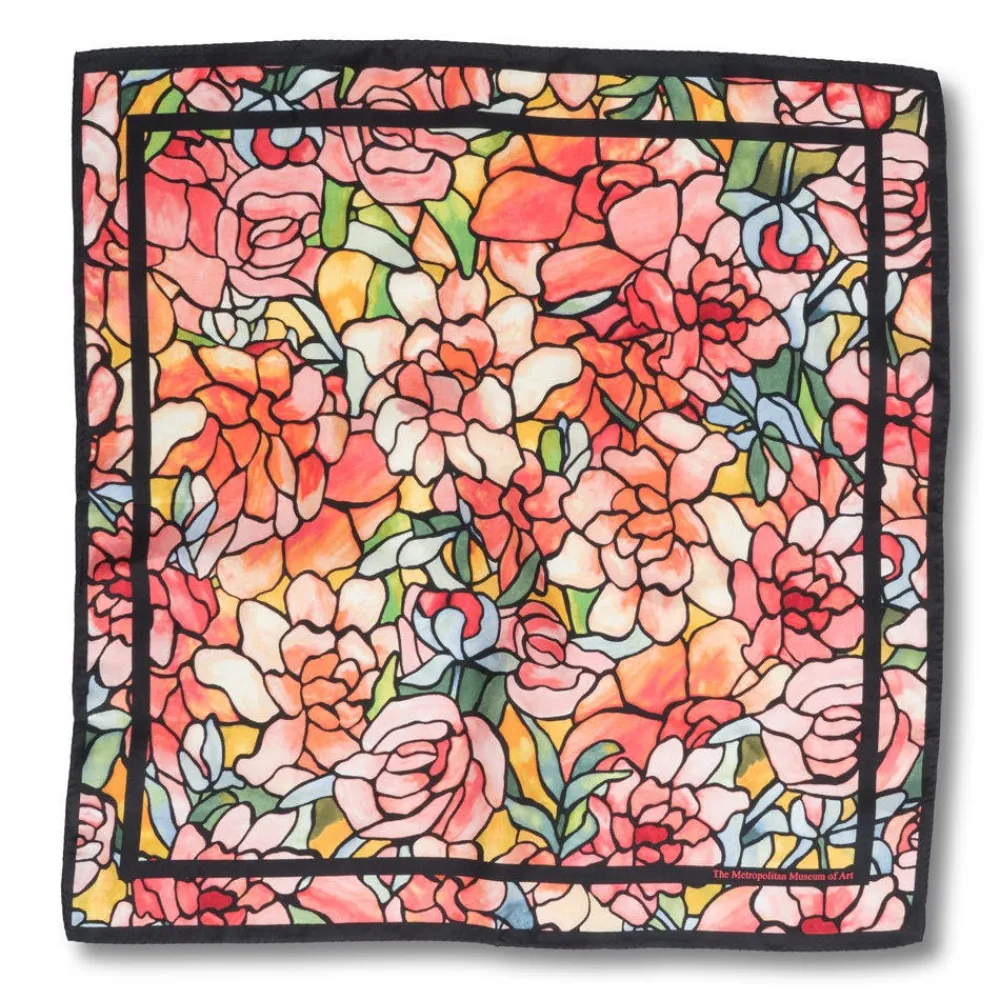 Scarves & Wraps^The Met Store Louis C. Tiffany Peonies Silk Neckerchief