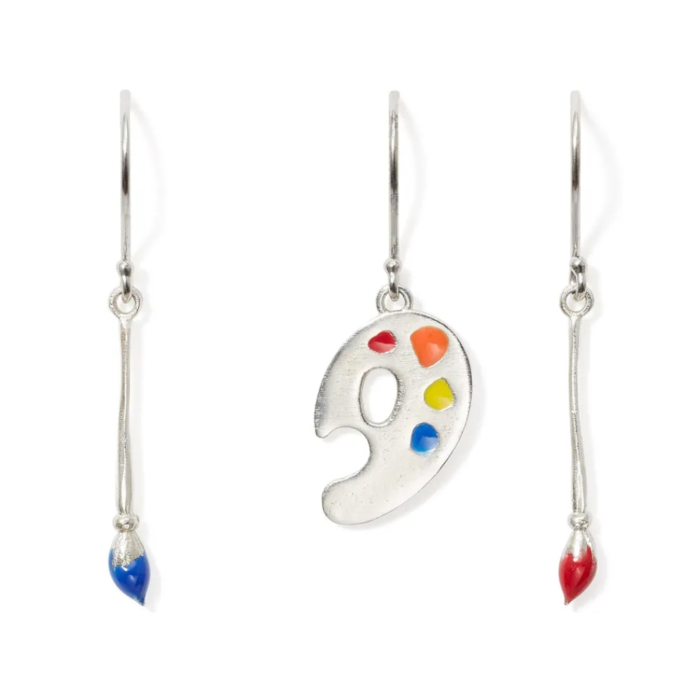 Earrings^The Met Store Paintbrush and Palette Drop Earrings
