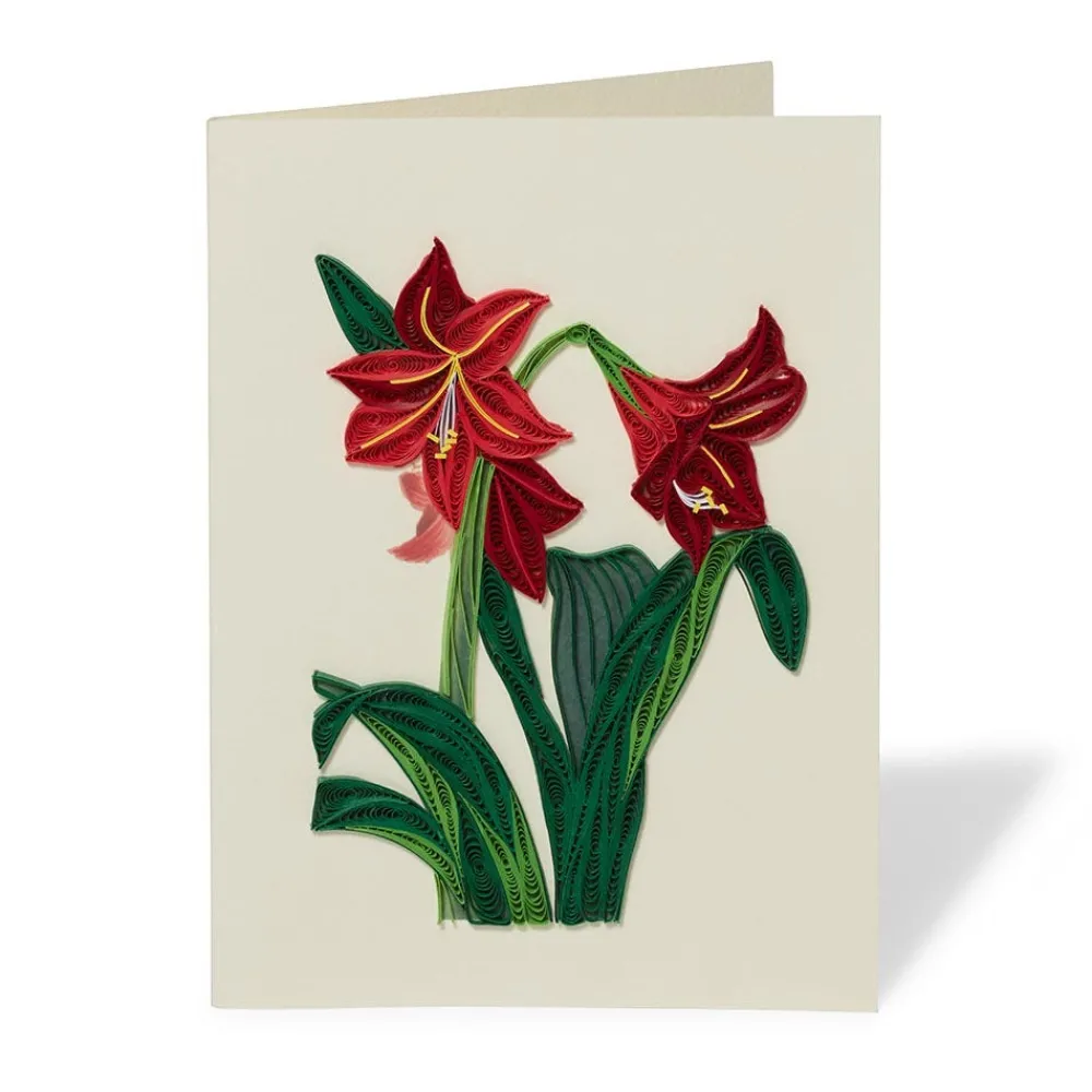 Holiday Cards^The Met Store Hybrid Amaryllis Quilled Holiday Card