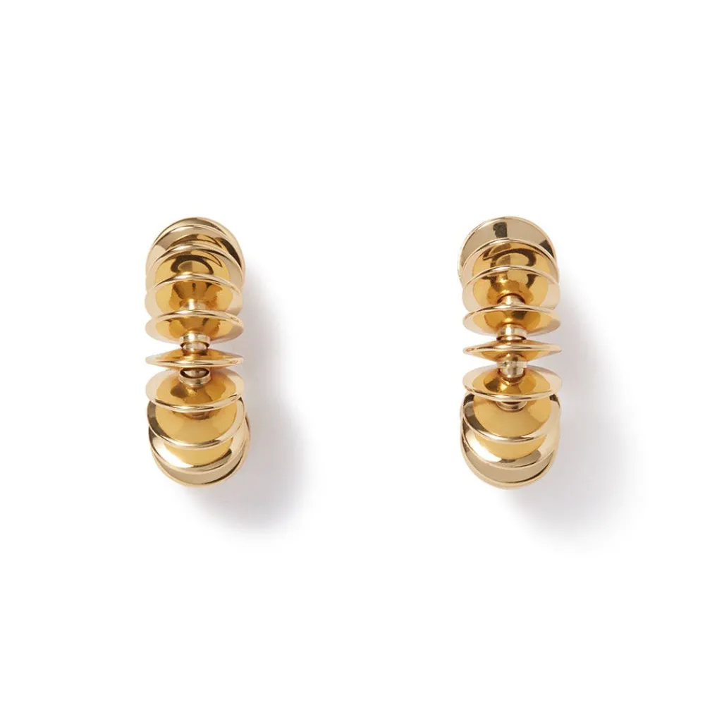 Earrings^The Met Store Golden Disc Huggie Earrings