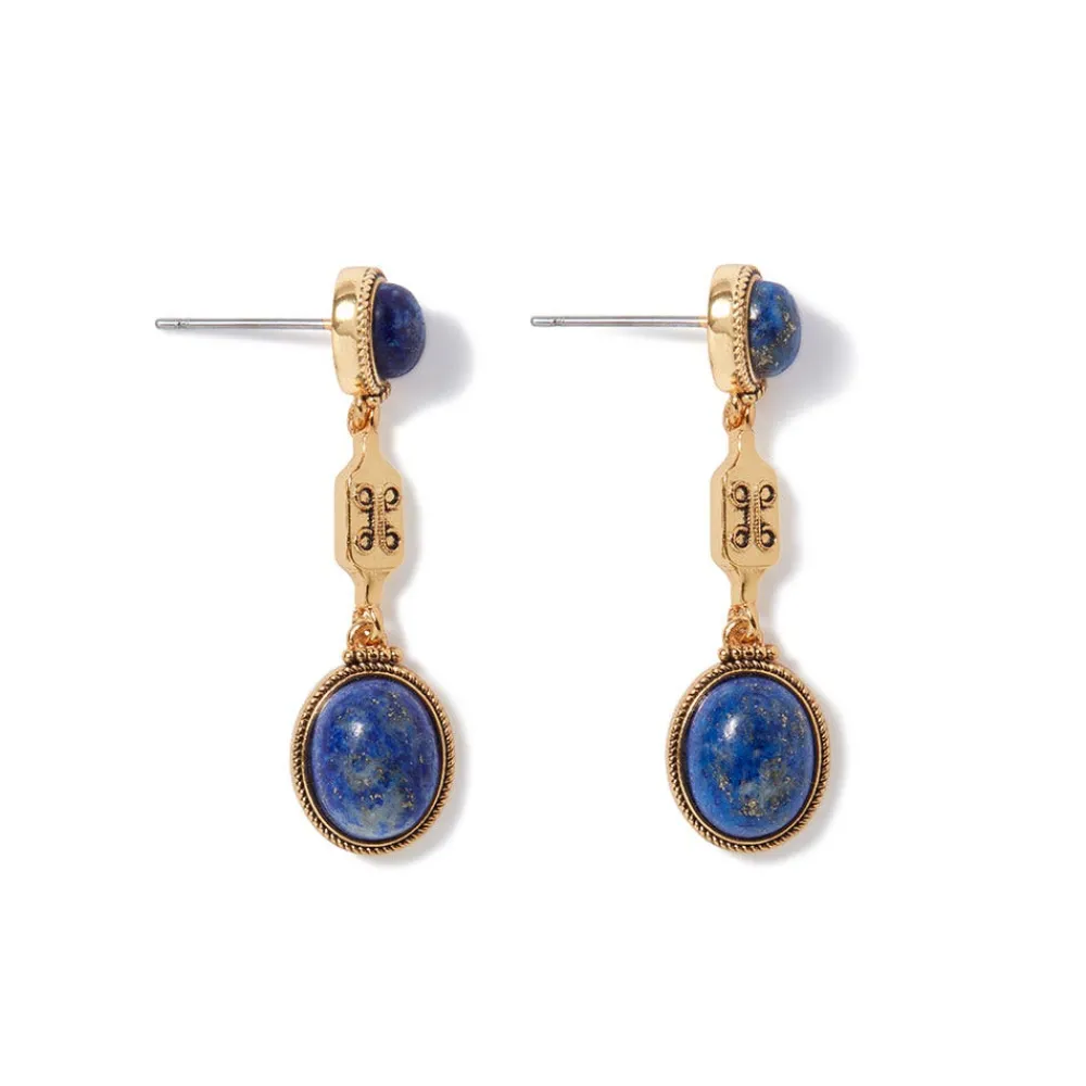 Earrings^The Met Store Ancient Gems Triple-Drop Lapis Earrings