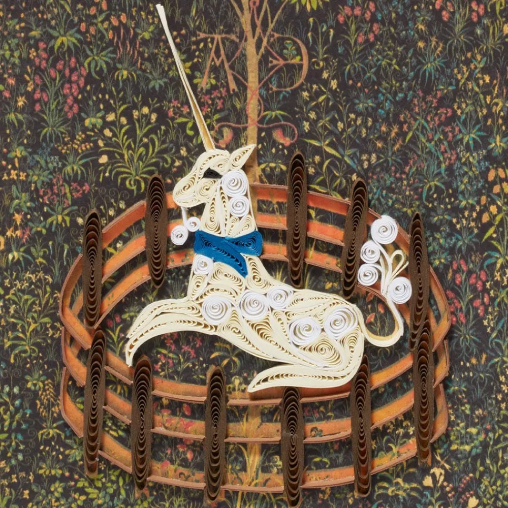 Notecards & Correspondence^The Met Store Unicorn Quilled Card