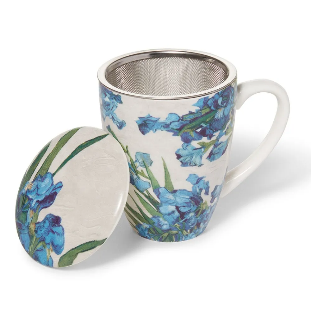 Tableware^The Met Store Van Gogh Irises Covered Mug with Tea Infuser