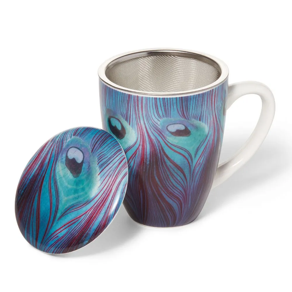 Tableware^The Met Store Louis C. Tiffany Peacock Feather Covered Mug with Tea Infuser