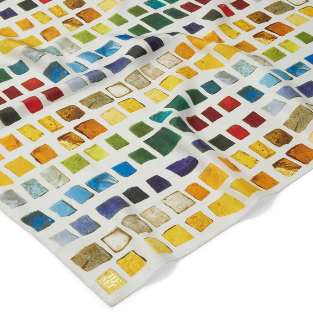 Scarves & Wraps^The Met Store Byzantine Tesserae Oblong Silk Scarf