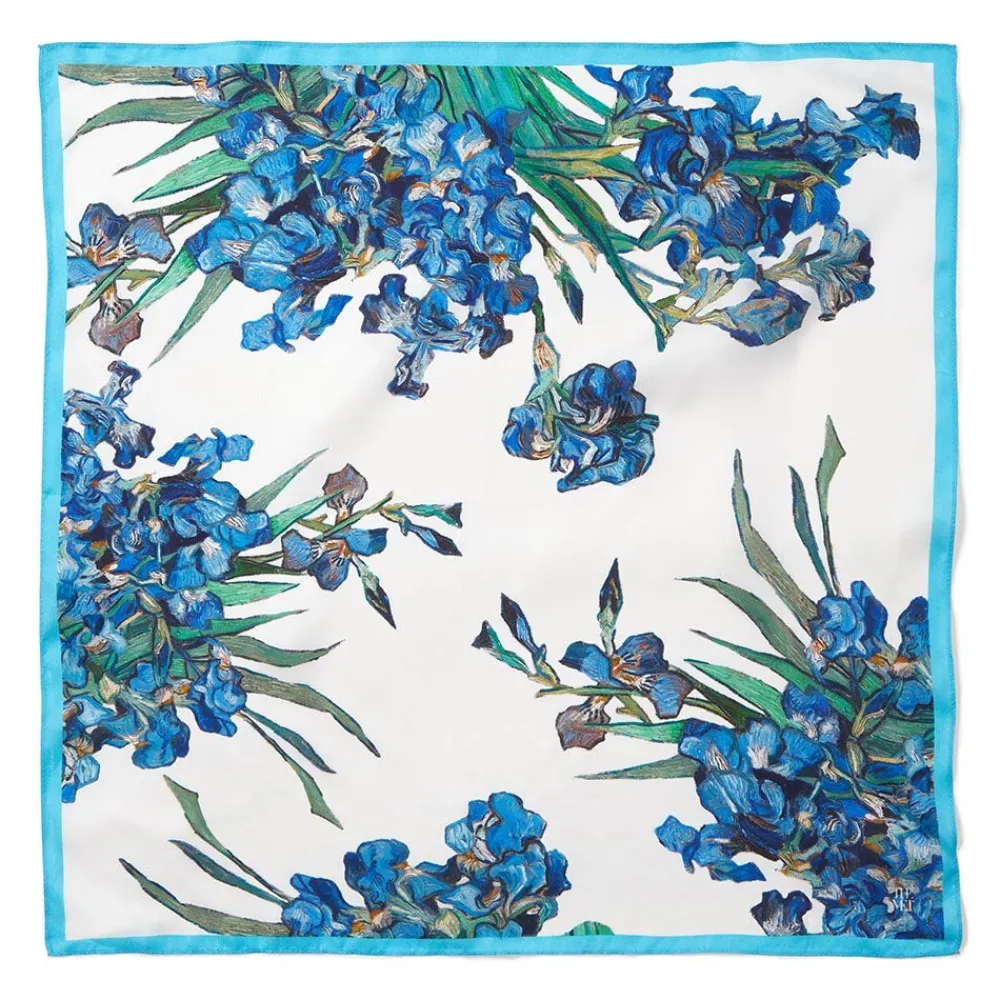 Scarves & Wraps^The Met Store Van Gogh Iris Motif Silk Neckerchief
