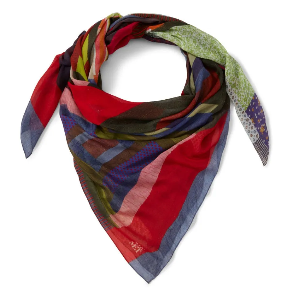 Scarves & Wraps^The Met Store Gee's Bend Pettway Quilt Design Oblong Silk Scarf
