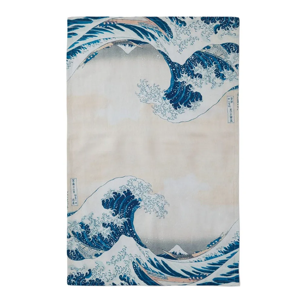 Decorative Accents^The Met Store Hokusai Great Wave Tea Towel