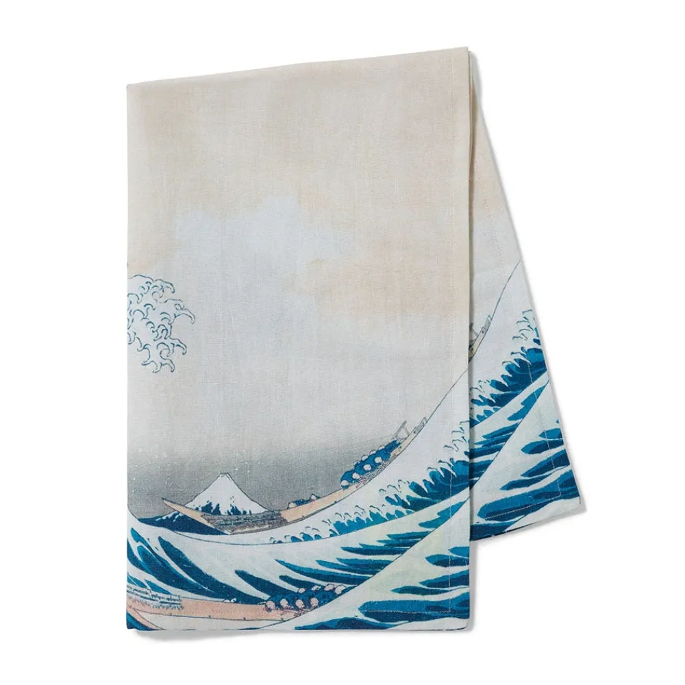 Decorative Accents^The Met Store Hokusai Great Wave Tea Towel