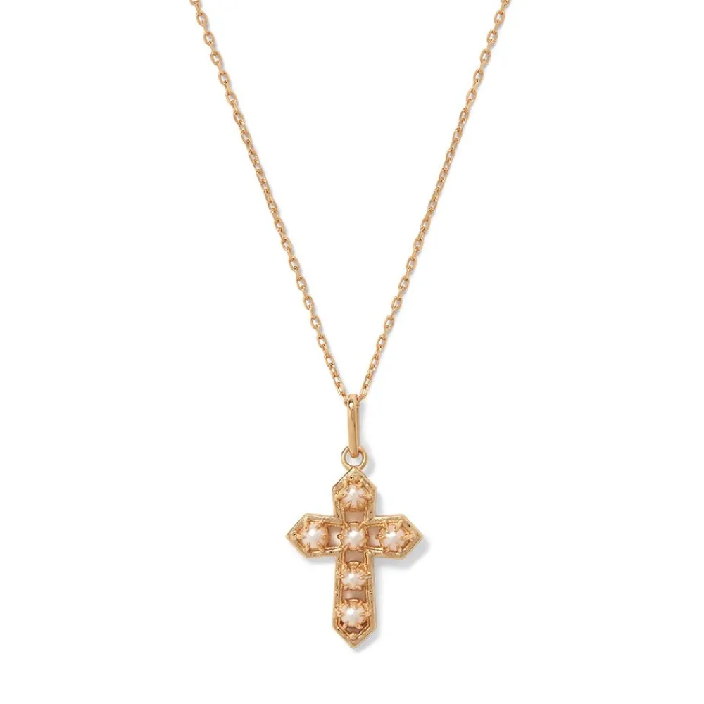 Necklaces^The Met Store Filipino Pearl Cross Pendant Necklace