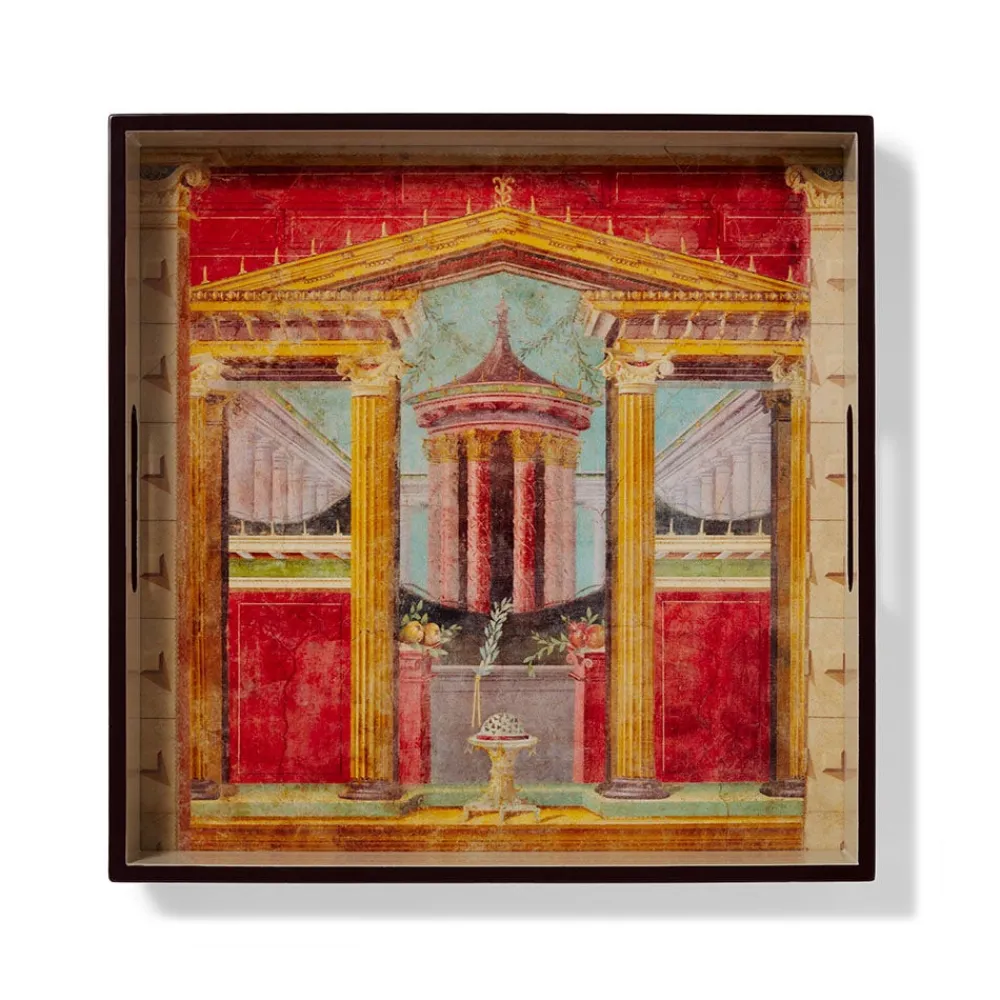 Tableware|Decorative Accents^The Met Store Boscoreale Fresco Wood Lacquer Tray