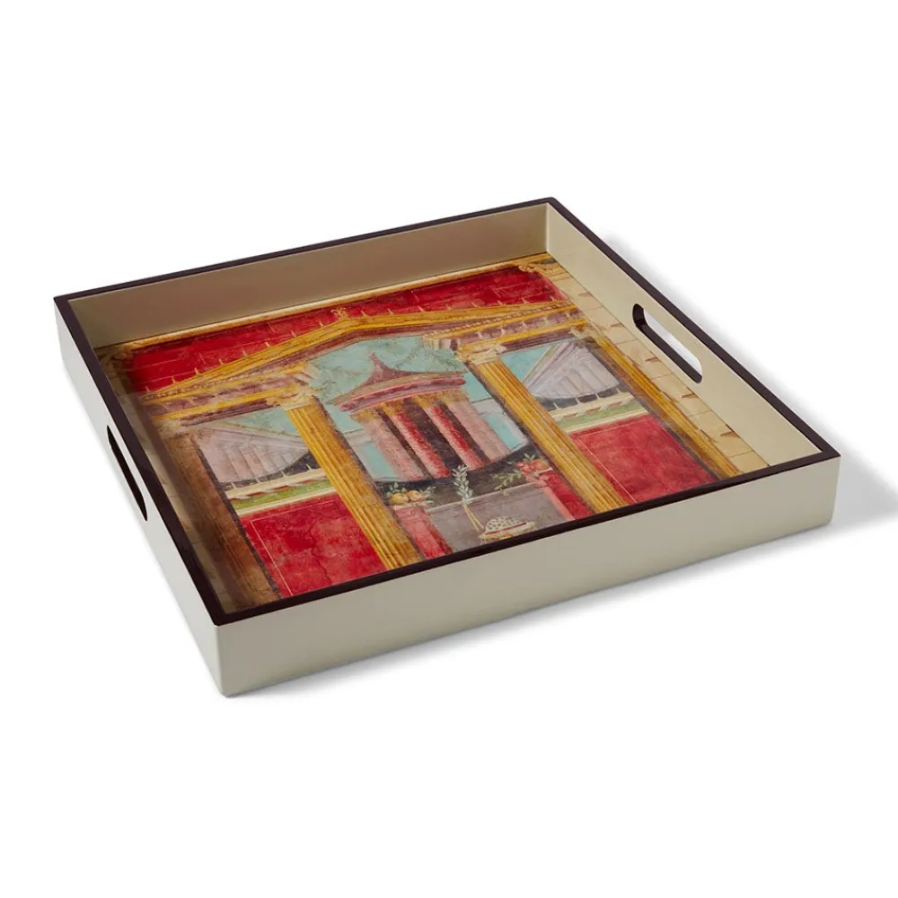 Tableware|Decorative Accents^The Met Store Boscoreale Fresco Wood Lacquer Tray