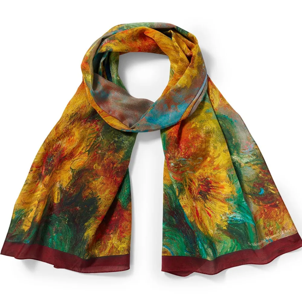 Scarves & Wraps^The Met Store Monet Sunflowers Oblong Silk Scarf