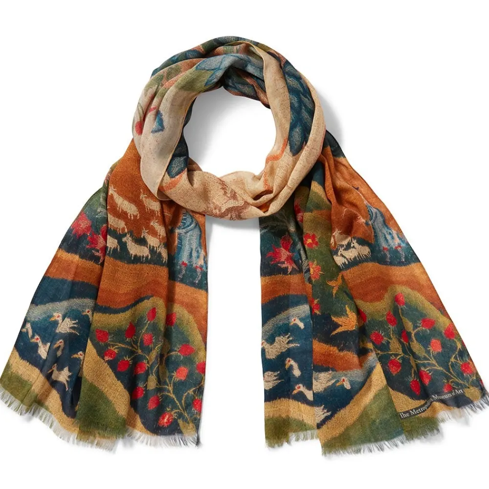 Scarves & Wraps^The Met Store American Folk Art Landscape Oblong Scarf
