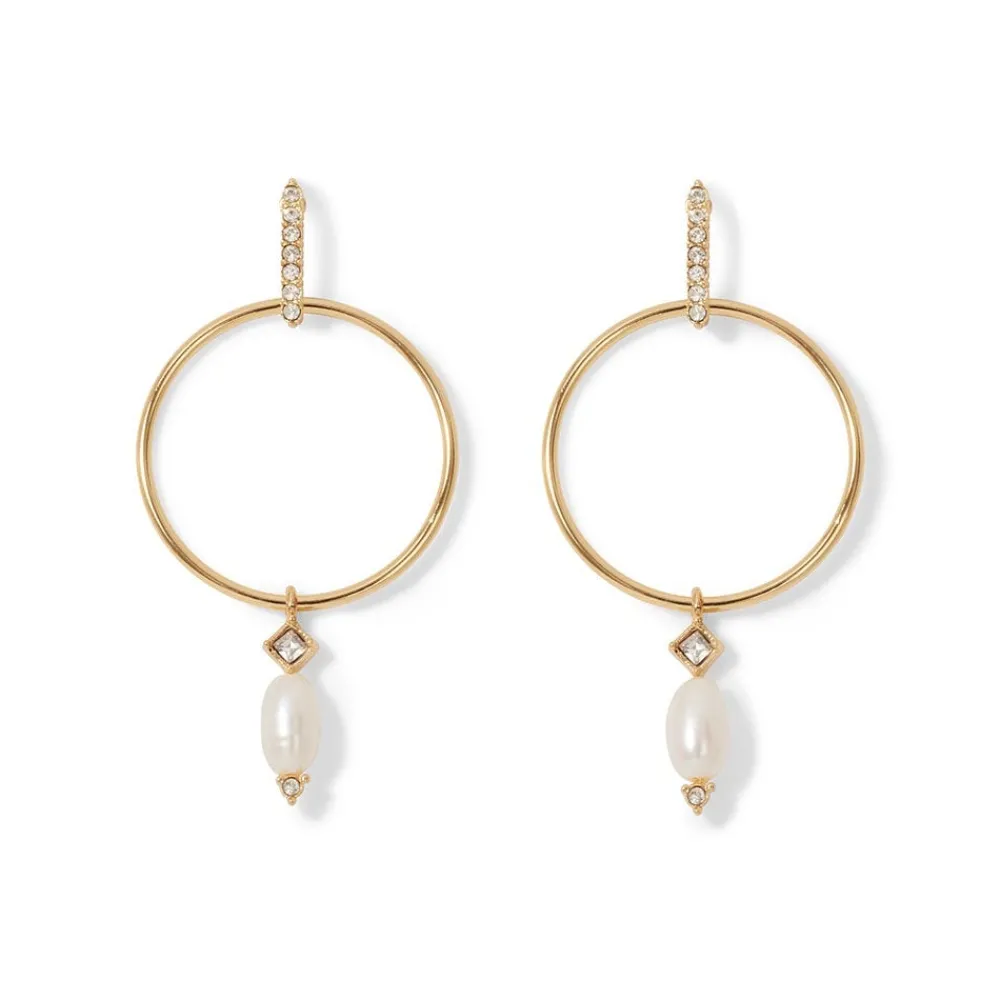 Earrings^The Met Store Royal Tudor Forward-Facing Hoop Earrings with Pearl Drops