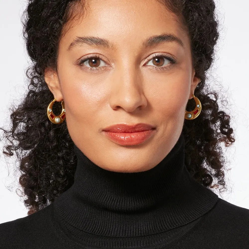 Earrings^The Met Store Medieval Stone Crescent Hoop Earrings