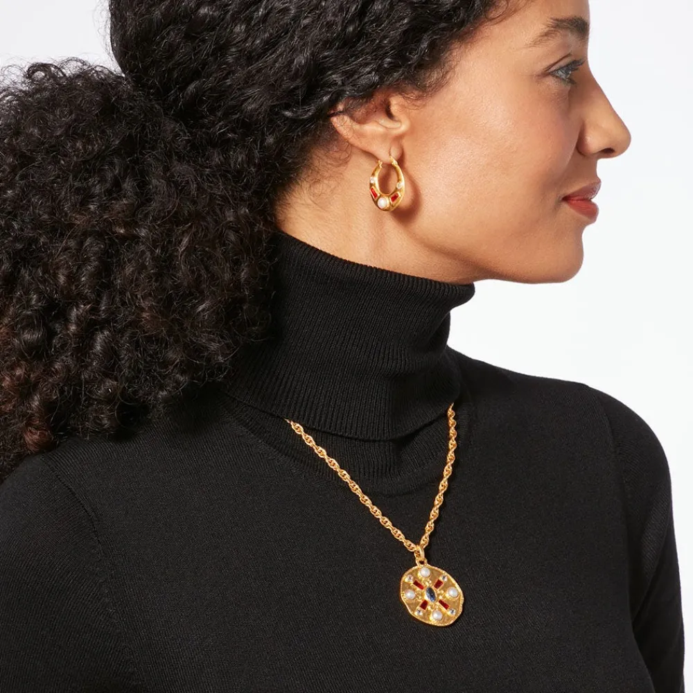 Earrings^The Met Store Medieval Stone Crescent Hoop Earrings