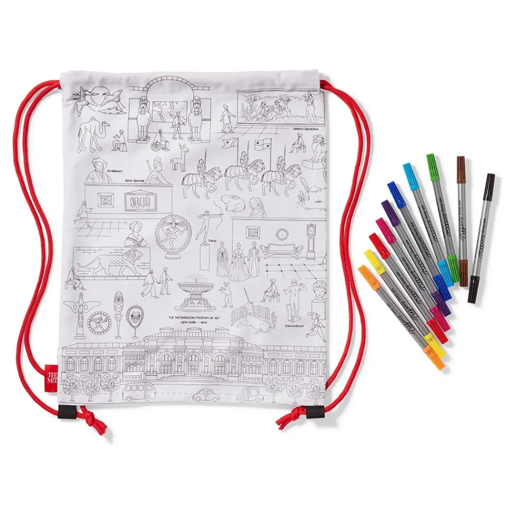 Art Supplies & Easels^The Met Store Favorite Galleries of The Met Color & Learn Washable Kids' Drawstring Backpack