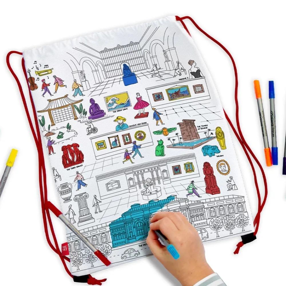 Art Supplies & Easels^The Met Store Favorite Galleries of The Met Color & Learn Washable Kids' Drawstring Backpack