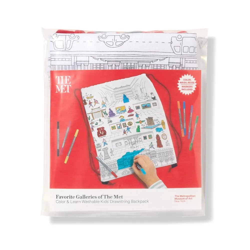 Art Supplies & Easels^The Met Store Favorite Galleries of The Met Color & Learn Washable Kids' Drawstring Backpack