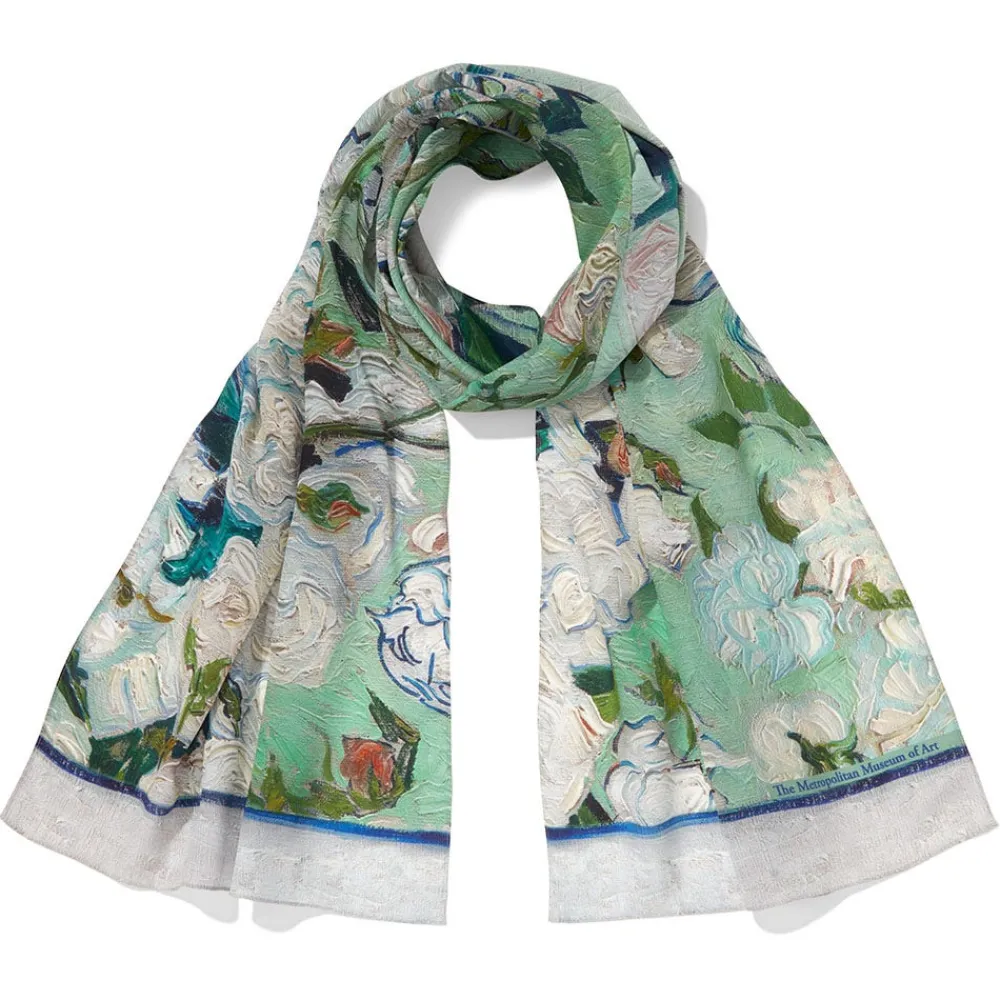 Scarves & Wraps^The Met Store Van Gogh Roses Oblong Silk Scarf