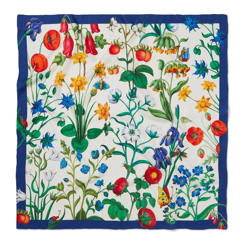 Scarves & Wraps^The Met Store The Met Cloisters Garden Square Silk Scarf