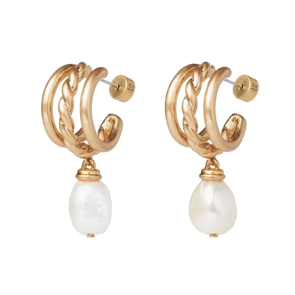 Earrings^The Met Store Cypriot Twist Pearl Triple-Hoop Earrings