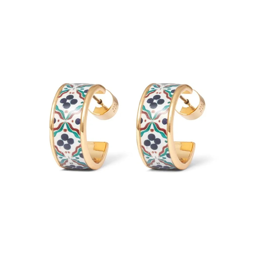 Earrings^The Met Store Iznik Cintamani Enamel Hoop Earrings
