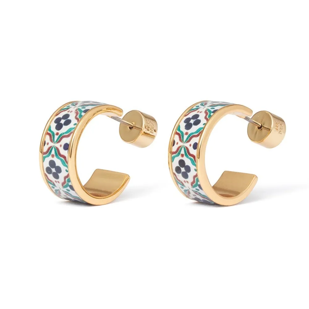 Earrings^The Met Store Iznik Cintamani Enamel Hoop Earrings
