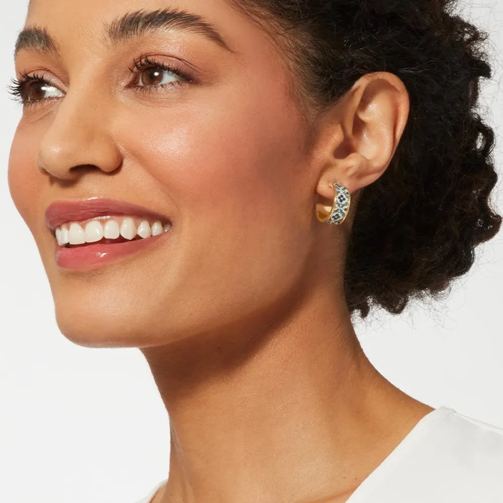 Earrings^The Met Store Iznik Cintamani Enamel Hoop Earrings