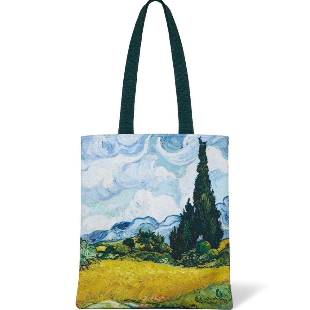 Bags^The Met Store Van Gogh Wheat Field with Cypresses Tote