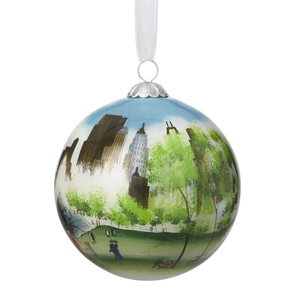 Ornaments^The Met Store Dehn Spring in Central Park Hand-Painted Glass Ornament