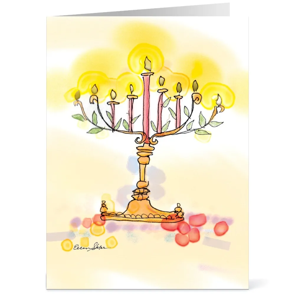 Holiday Cards^The Met Store Sklar: Golden Lights Hanukkah Cards