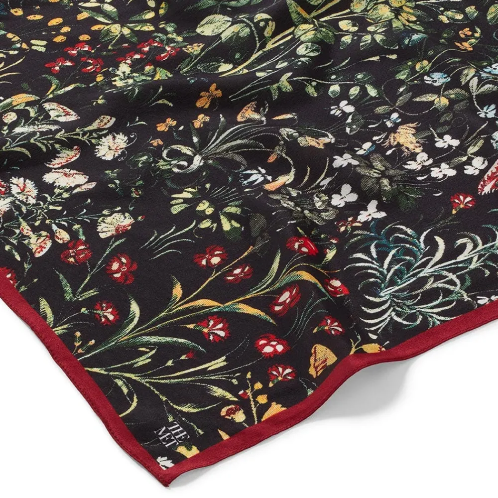 Scarves & Wraps^The Met Store Medieval Millefleurs Oblong Silk Scarf