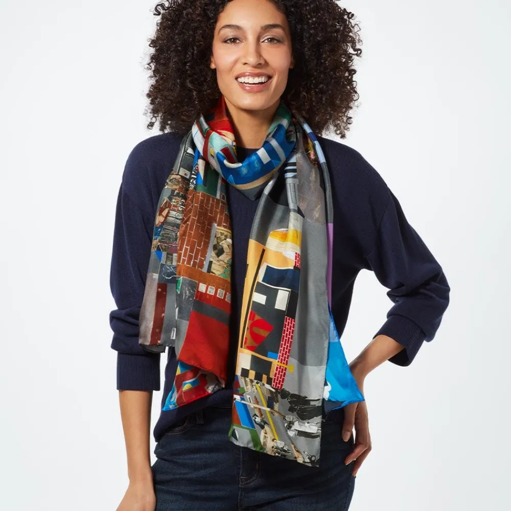 Scarves & Wraps^The Met Store Bearden The Block Oblong Silk Scarf